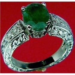 GENUINE 3.0 CTW EMERALD AND DIAMOND VINTAGE #1181031