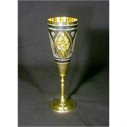Antique Russian Niello Silver Gold Goblet #1181177