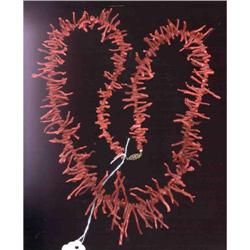 Necklace Coral Branch Red Long Branches #1181242