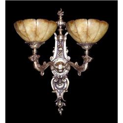 Casted bronze and alabaster wall sconces #1181266