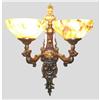Image 1 : A pair of alabaster and bronze sconces #1181287