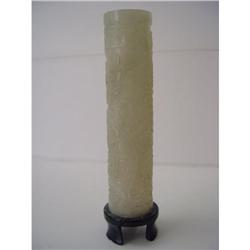 Chinese carved White jade Censer #1181300