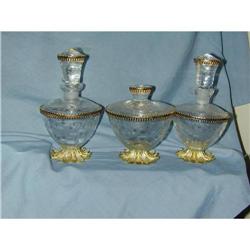 Napoleon III Crystal & Bronze Gilt Lady's Set  #1181313