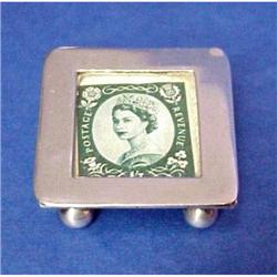 Tiny Antique Sterling Stamp Box #1193867