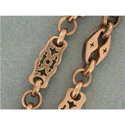 Antique 9k Rose Gold Watch Chain Necklace #1194005