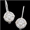 Image 1 : WhiteGold DIAMOND EARRINGS .90 CTS! #1194086
