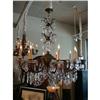 Image 1 : Antique Bronze and Crystal Chandelier #1194162