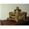 Image 1 : French Empire Inkstand Crystal and Gilt #1194492