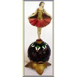 ART DECO FIGURAL LADY MOSAIC LAMP 1920'S #1194638