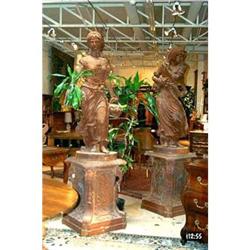 Four Seasons Iron Statues with Base #1194653