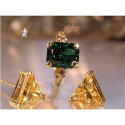 RHJ Canary Cubic Zirconium Stud Earrings. #1207062