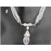 Image 1 : RHJ Frosted Crystal & Rose Quartz Necklace #1207070