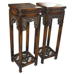 Chinese Qing Dy. Wood Flowerpot Pedestal #1207352