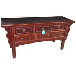 Gorgeous Chinese Qing Dy. Wood Drawer Table #1207358