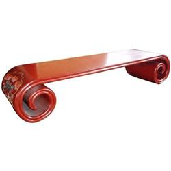 Chinese Qing Dy. Wood Scroll Coffee Table  #1207359