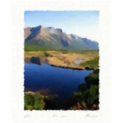 "Blue lake" Author's lithograph by Livitin In. #1207414
