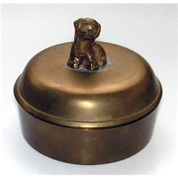 Copper Powder Jar with Puppy Finial #1207542