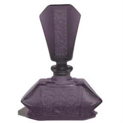 Purple Art Deco Art Glass Perfume Bottle #1207548