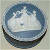 Image 1 : Blue Jasperware Scenic Powder Jar #1207600