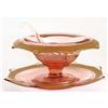 Image 1 : Pink Elegant Depression Glass 3 Pc Mayo #1207659