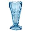 Image 1 : Ice Blue Depression Glass Chevron Vase #1207686
