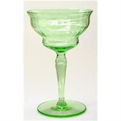 Green Depression Glass Wine Stems #1207750