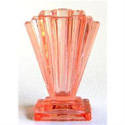 Bagley Pink Depression Glass Grantham Vase no1 #1207758