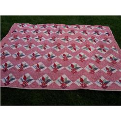 Antique Hand Tied Calico Quilt #1207870