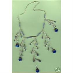 TANZANITE AND LAPIS LAZULI SILVER DONGLING #1207877