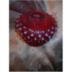 Exquisite Art Glass  Cranberry Lamp Font ... #1207878