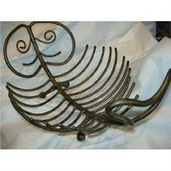 Vintage Wrought Iron Fish Center Piece Basket  #1207887