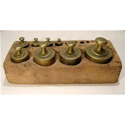 Set of 8 weights in bronze #1207976