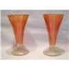 Image 1 : Pair of Flower Vases Carnival Glass #1207977