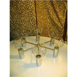 60s Chrome  Bubble Chandelier #1207995