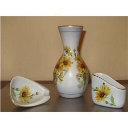 Gouda Porcelain Set of Floral Vase, Cigarette #1208014