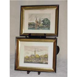 Pair of Colored Engravings Sku1752 #1208035