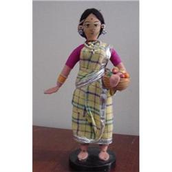 Doll India Cloth Woman Yarn Wrapped Arms & Legs#1208084