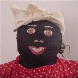 Doll Black Cloth 1940s  #1208088