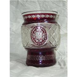  Bohemian Ruby-colored  Glass Vase #1208101