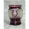 Image 1 :  Bohemian Ruby-colored  Glass Vase #1208101
