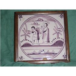  Antique Dutch Bible Tile #1208103