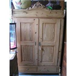 ANTIQUE ENGLISH PINE ARMOIRE   #1213340