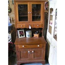 SMALL KITCHEN CABINET OAK HUTCH   #1213344