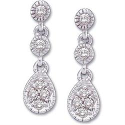 WhiteGold DIAMOND EARRINGS Dangling #1213450