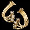 Image 1 :  14K  EARRING JACKETS w  6   DIAMONDS! #1213464