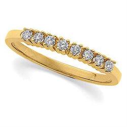 14k GOLD WEDDING BAND 8 DIAMONDS #1213470