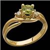 Image 1 : 14k Ring PERIDOT w Diamonds AUGUST Gem! #1213483