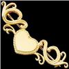 Image 1 : Antique Style 14k Gold Pin HEART swirls  #1213504