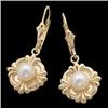 Image 1 : 14k Gold CULTURED PEARL EARRINGS  #1213522