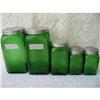 Image 1 : FIVE PIECE SET OF FOREST GREEN DEPRESSION GLASS#1213556